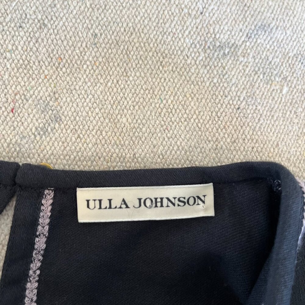 Ulla Johnson Black Aztec Embroidered Intricate Beaded Bohemian Dress Sz 0P - Picture 10 of 16